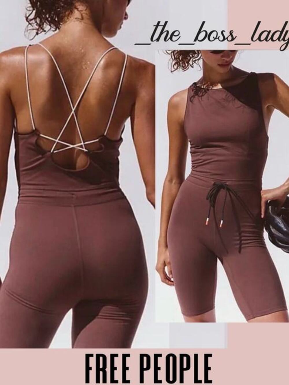 Free People romper one piece onesie sporty activewear sportswear Small